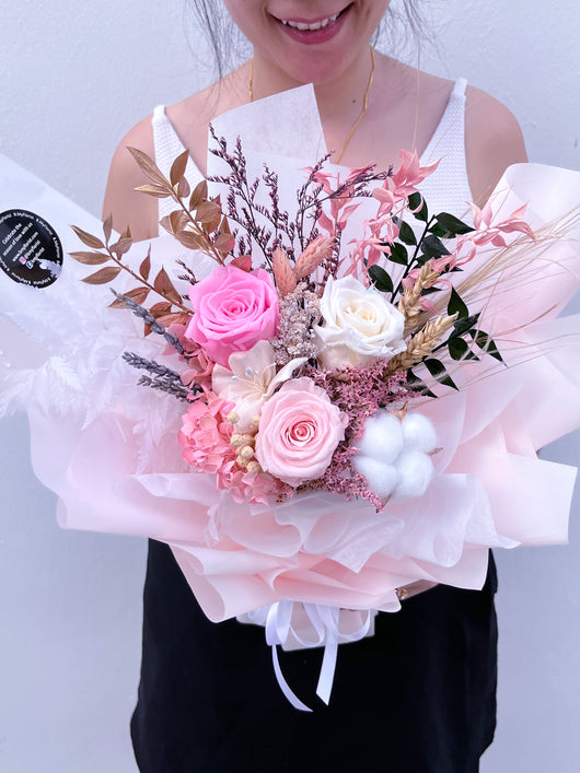 Eternity (Preserved Pink & White Roses)